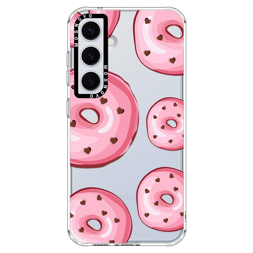 Pink Donuts Phone Case - Samsung Galaxy S24 Plus Case - MOSNOVO