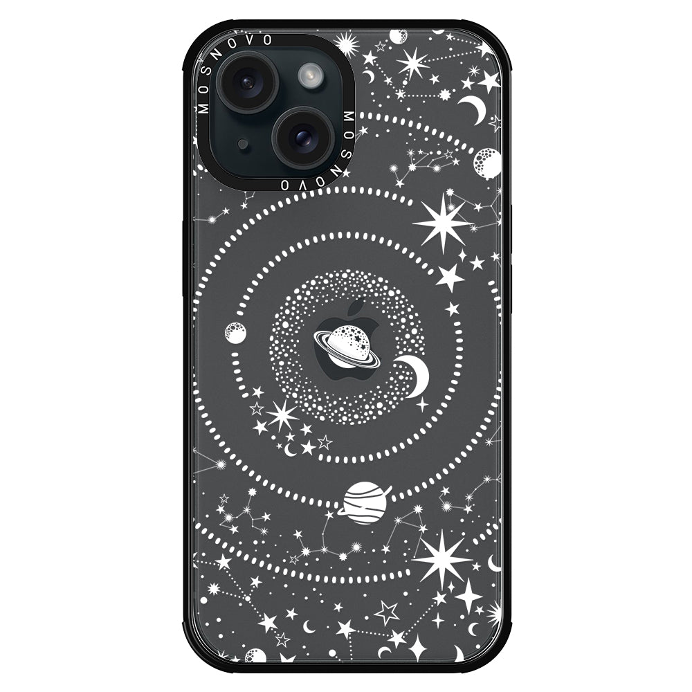 White Galaxy Phone Case - iPhone 15 Plus Case - MOSNOVO