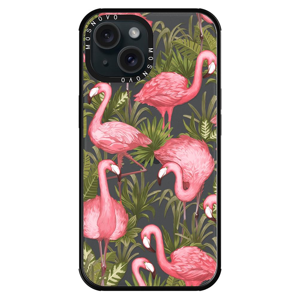 Jungle Flamingo Phone Case - iPhone 15 Case - MOSNOVO