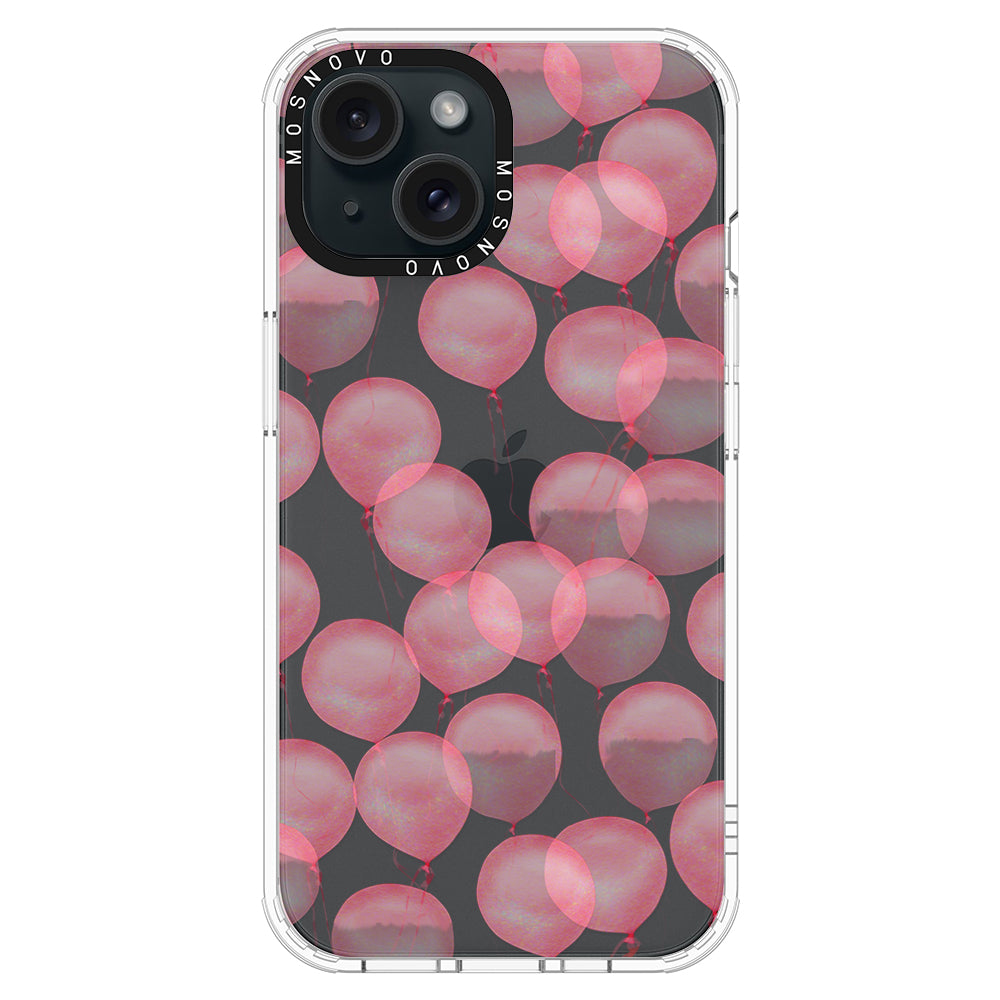 Pink Ballons Phone Case - iPhone 15 Plus Case - MOSNOVO