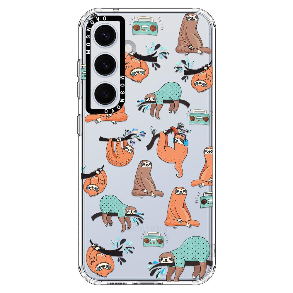 Musical Sloth Phone Case - Samsung Galaxy S24 Case - MOSNOVO