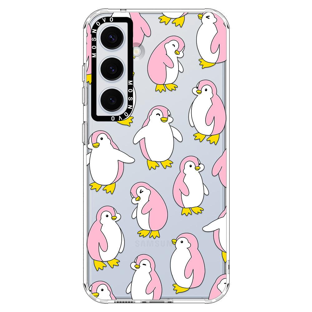 Pink Penguins Phone Case - Samsung Galaxy S24 Case