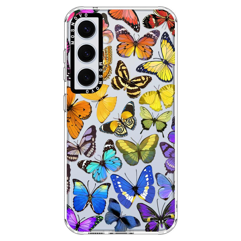 Rainbow Butterfly Phone Case - Samsung Galaxy S24 Case - MOSNOVO