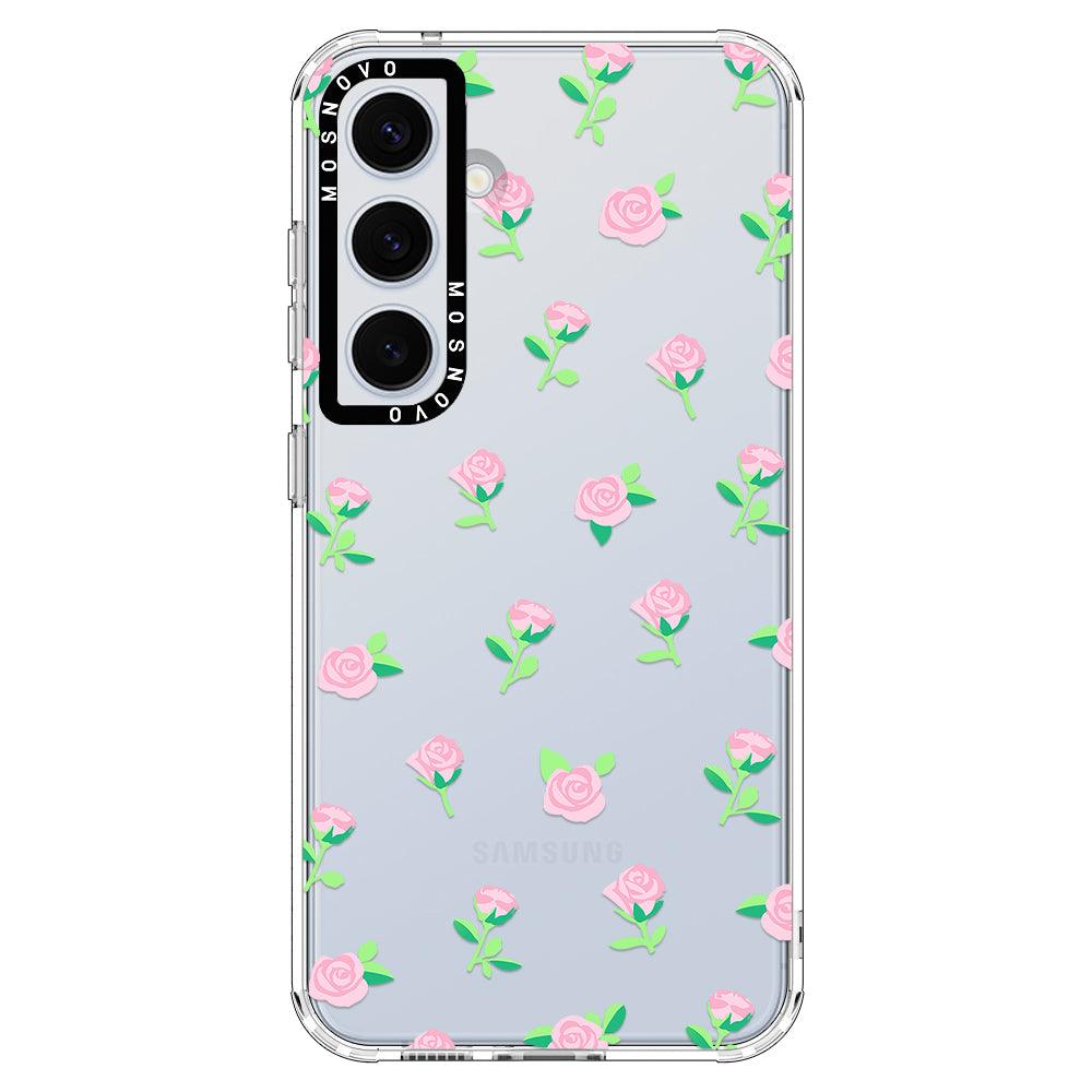 Little Pink Rose Phone Case - Samsung Galaxy S24 Plus Case - MOSNOVO