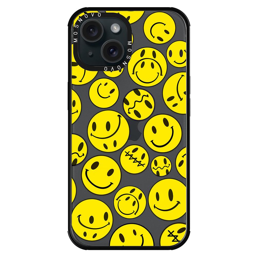 Smiley Face Phone Case - iPhone 15 Case - MOSNOVO