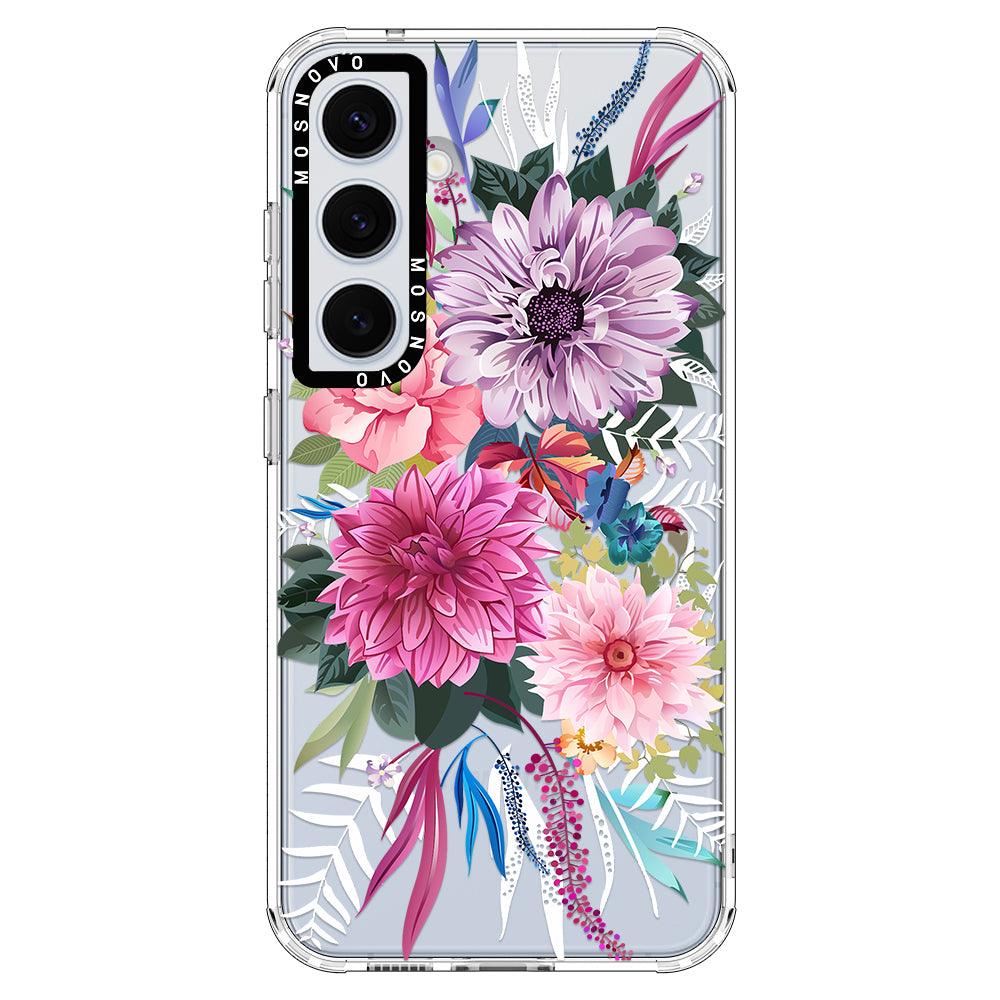 Dahlia Bloom Phone Case - Samsung Galaxy S24 Case - MOSNOVO