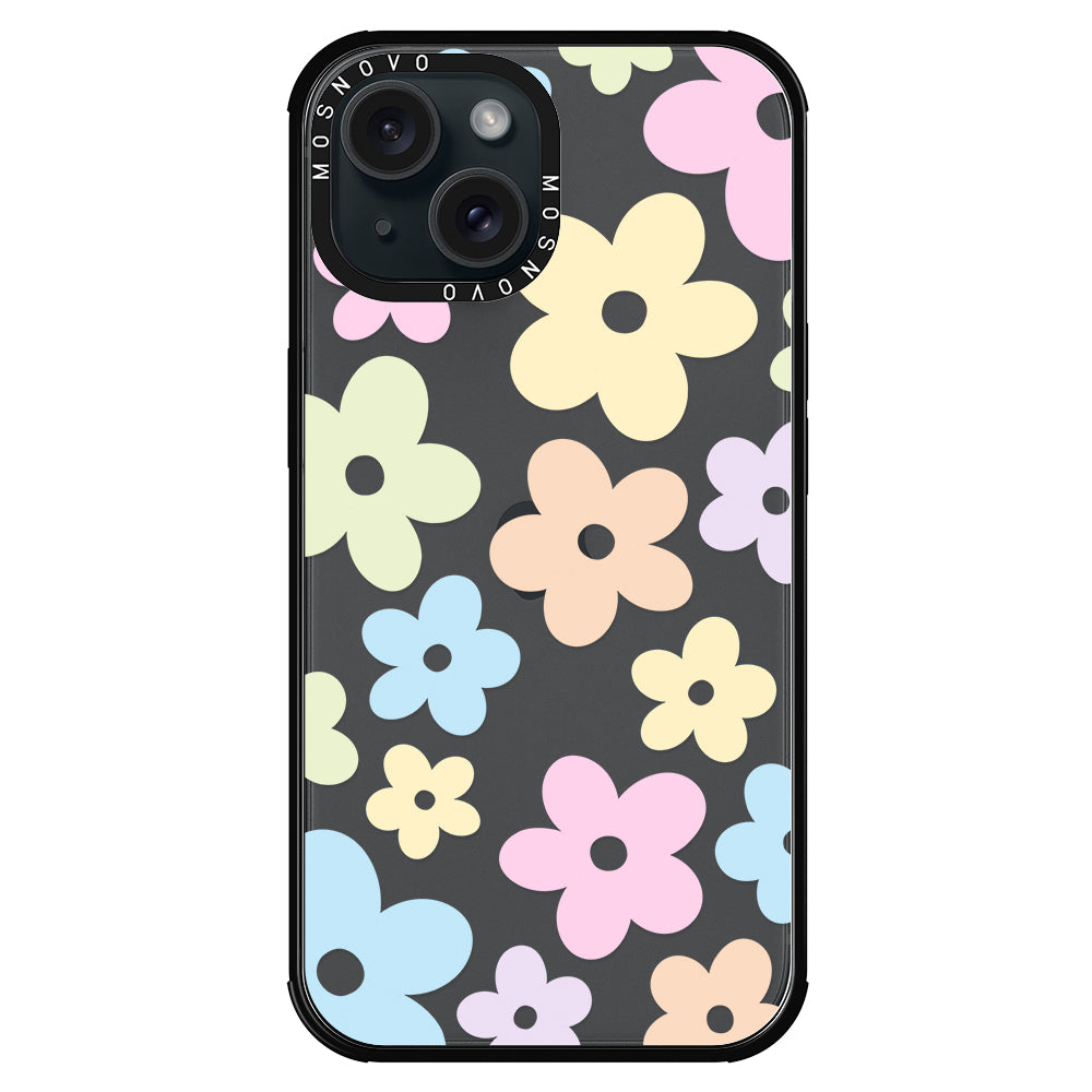 Pastel Flower Phone Case - iPhone 15 Case - MOSNOVO