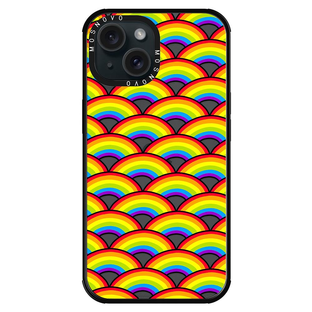 Rainbow Waves Phone Case - iPhone 15 Case - MOSNOVO