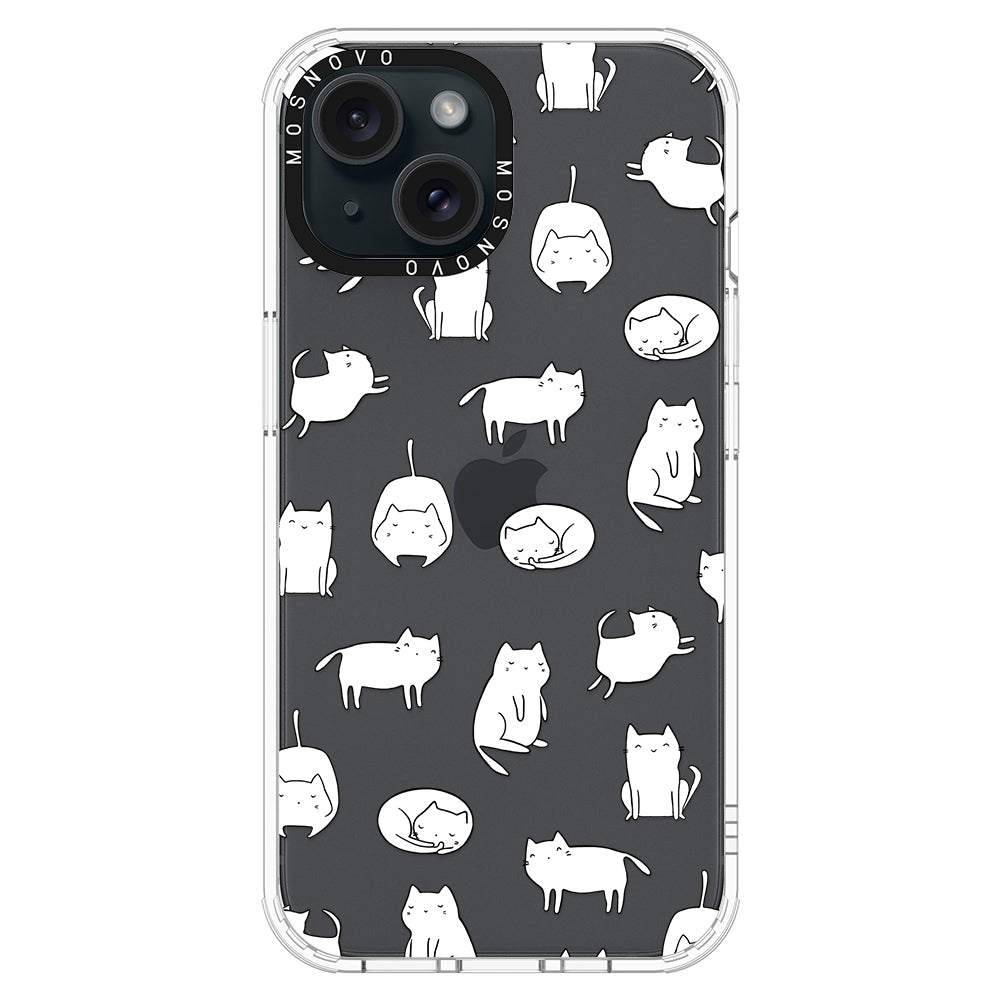 Cute Cats Phone Case - iPhone 15 Plus Case - MOSNOVO