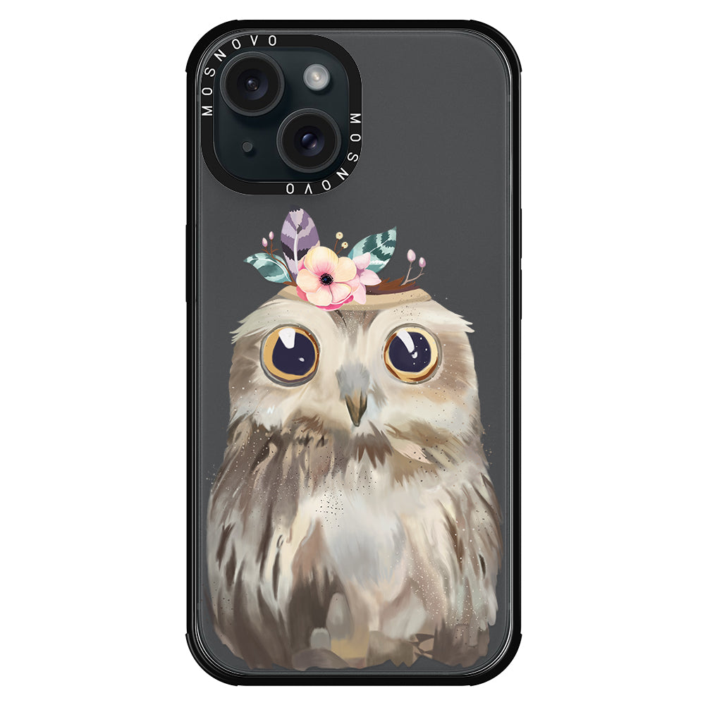 Cute Owl Phone Case - iPhone 15 Plus Case - MOSNOVO