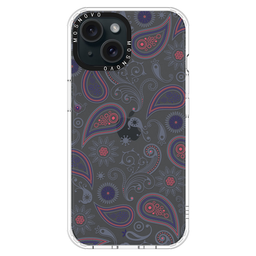 Paisley Phone Case - iPhone 15 Plus Case - MOSNOVO