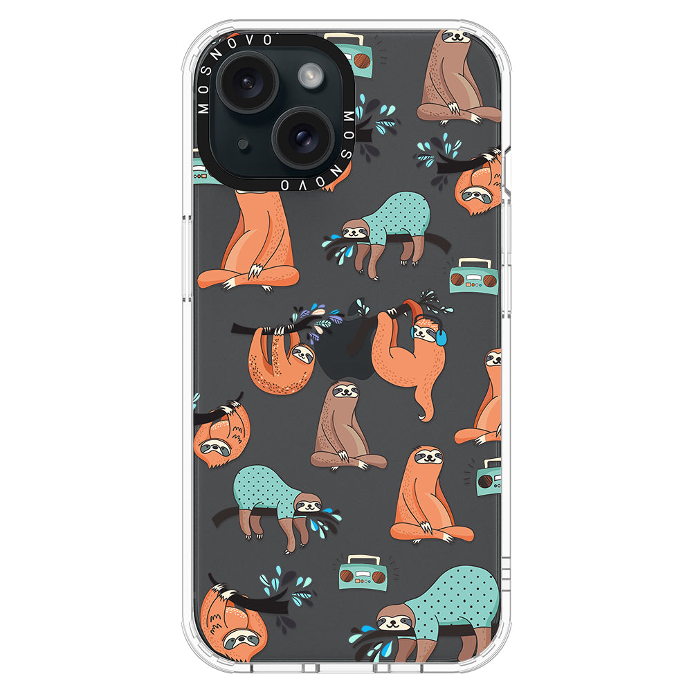 Musical Sloth Phone Case - iPhone 15 Case - MOSNOVO