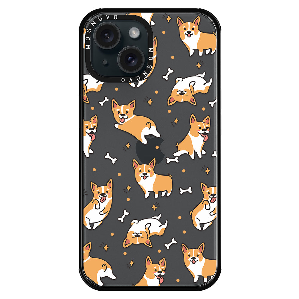 Cute Corgi Phone Case - iPhone 15 Case Black