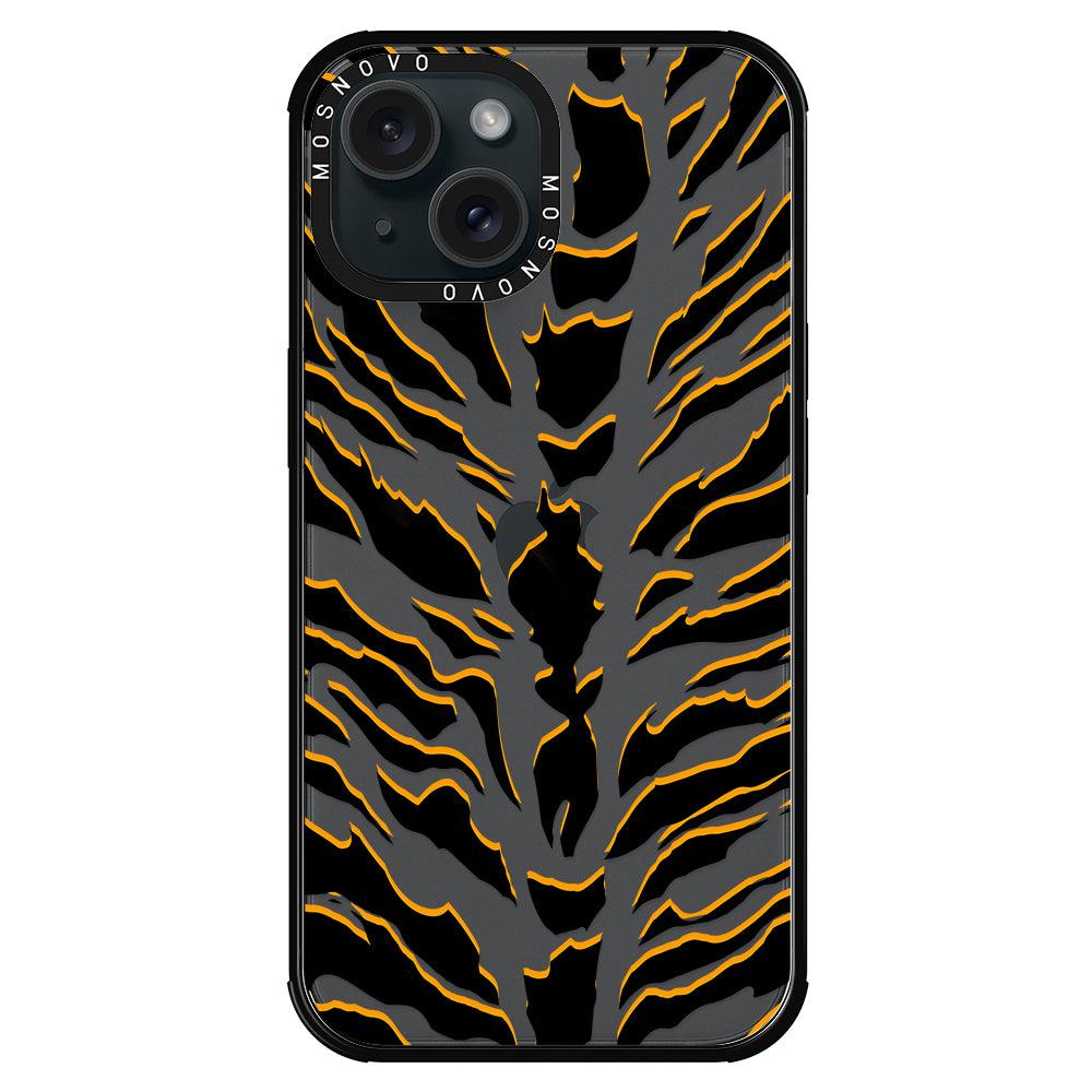 Tiger Print Phone Case - iPhone 15 Case - MOSNOVO