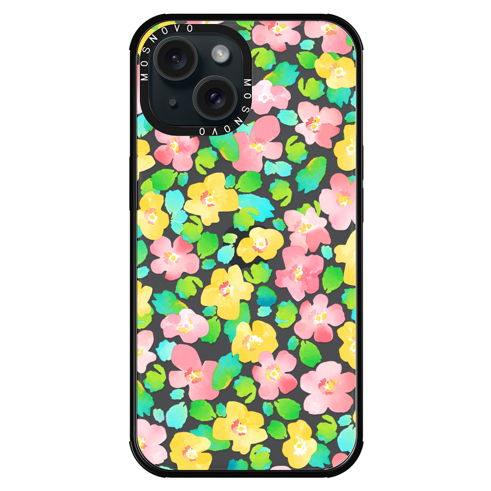 Floral Print Phone Case - iPhone 15 Case - MOSNOVO