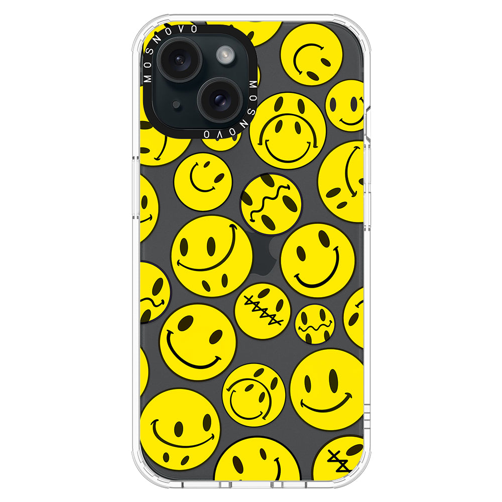 Smiley Face Phone Case - iPhone 15 Case - MOSNOVO