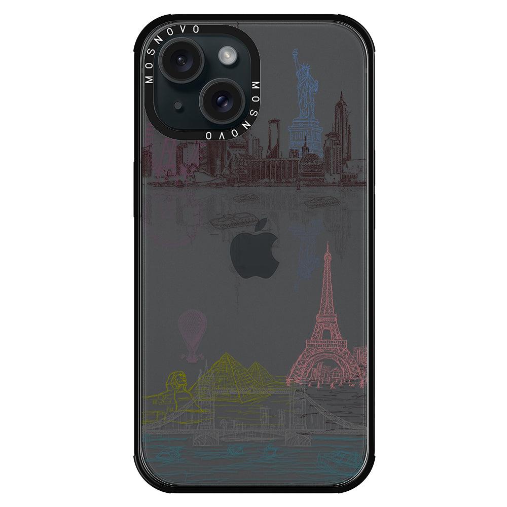 The World City Phone Case - iPhone 15 Case - MOSNOVO