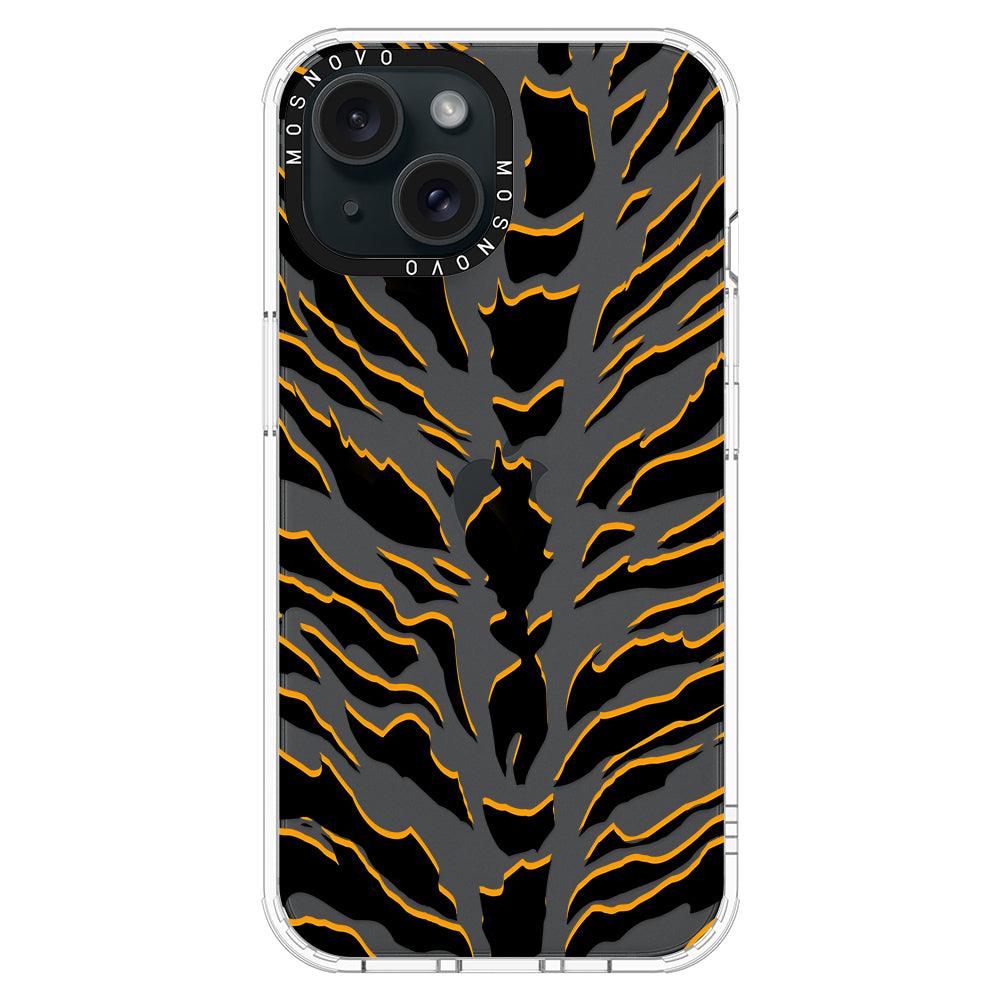 Tiger Print Phone Case - iPhone 15 Plus Case - MOSNOVO