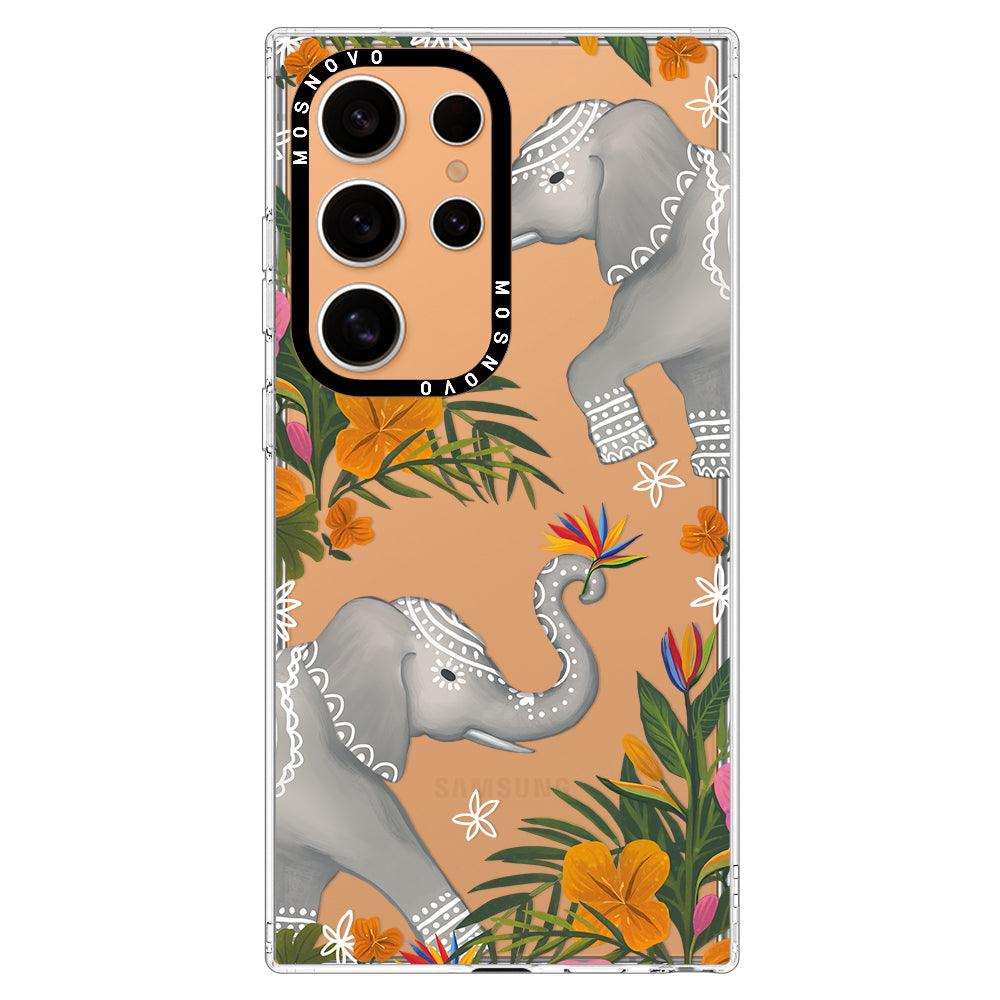 Tribal Elephant Phone Case - Samsung Galaxy S24 Ultra Case - MOSNOVO