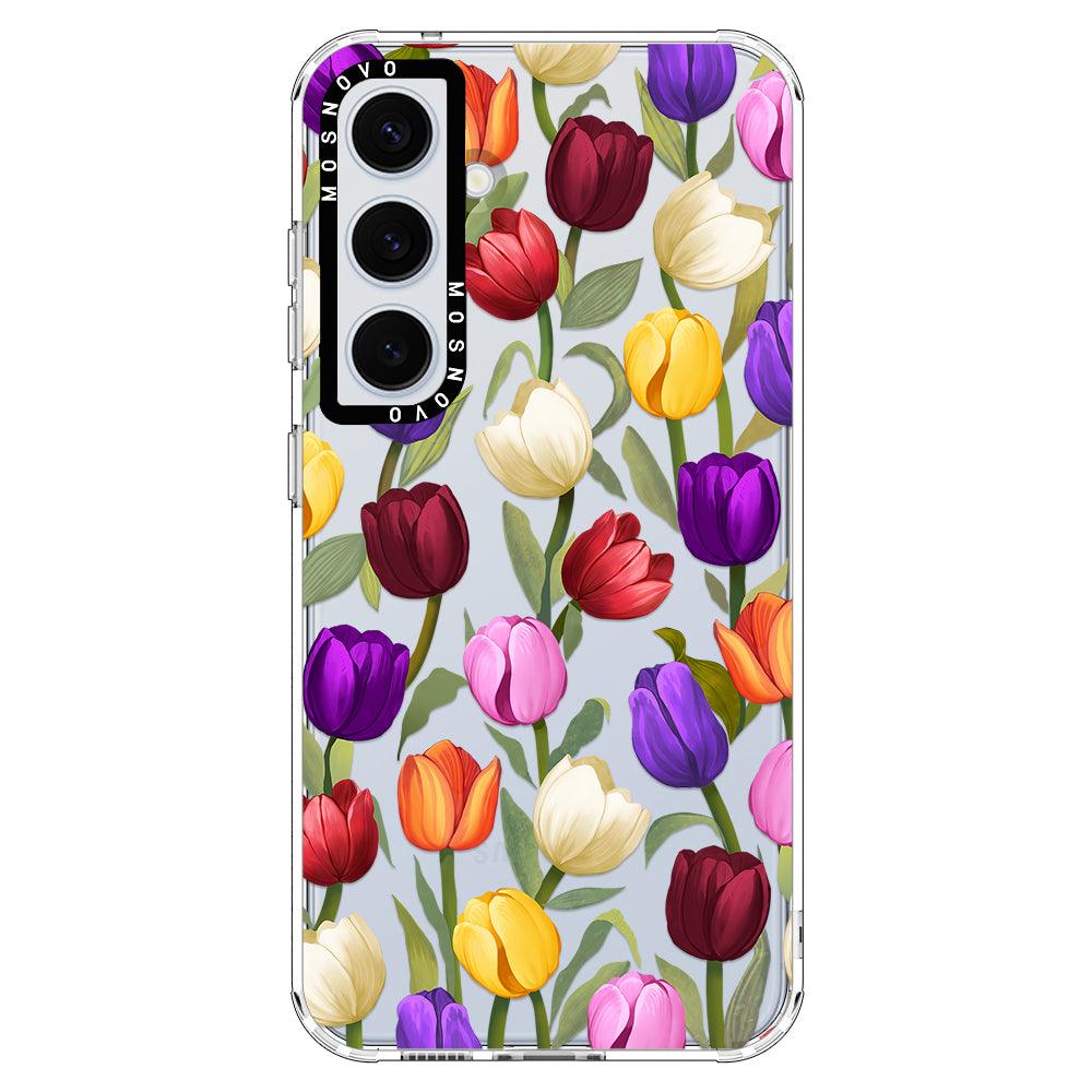 Colorful Tulips Phone Case - Samsung Galaxy S24 Plus Case - MOSNOVO