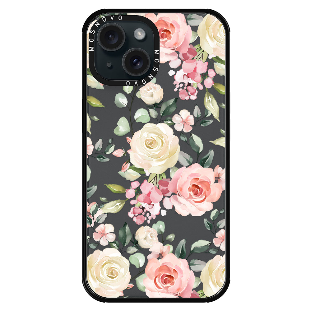 Watercolor Flower Floral Phone Case - iPhone 15 Case - MOSNOVO