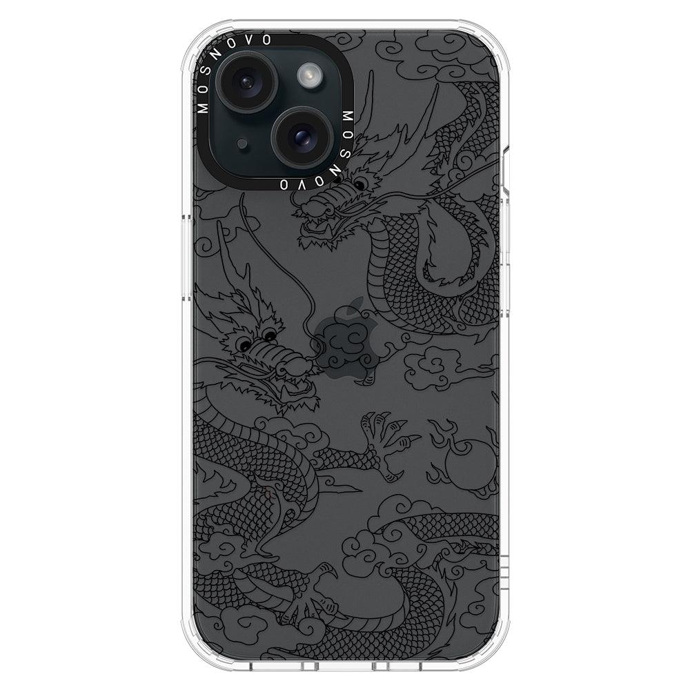 Black Dragon Phone Case - iPhone 15 Case - MOSNOVO