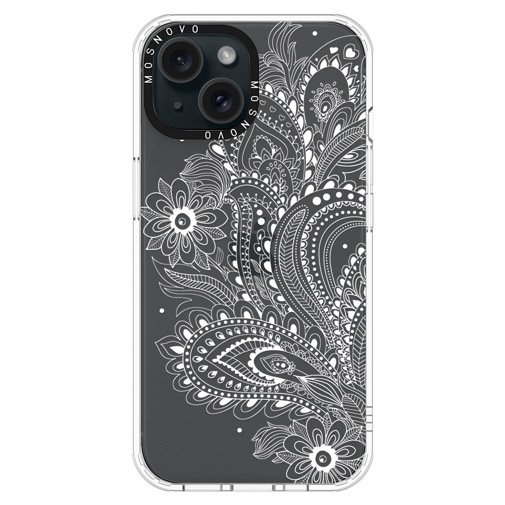 Aesthetic Flower Henna Phone Case - iPhone 15 Case - MOSNOVO