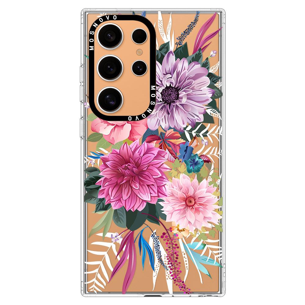 Dahlia Bloom Phone Case - Samsung Galaxy S24 Ultra Case - MOSNOVO