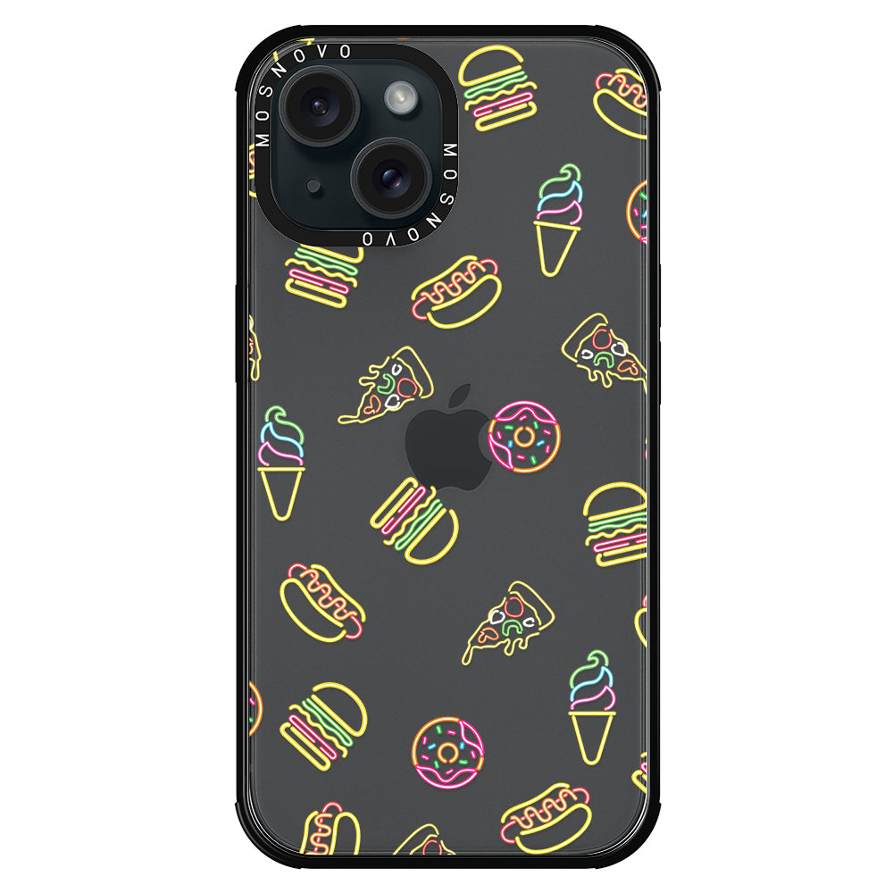 Neon Burgers Phone Case - iPhone 15 Case - MOSNOVO