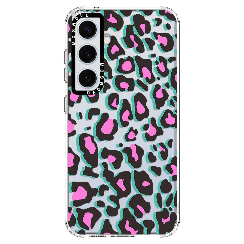 Hot Pink Leopard Print Phone Case - Samsung Galaxy S24 Case - MOSNOVO