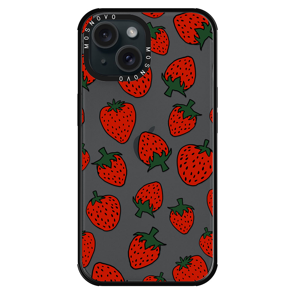 Red Strawberry Phone Case - iPhone 15 Plus Case - MOSNOVO