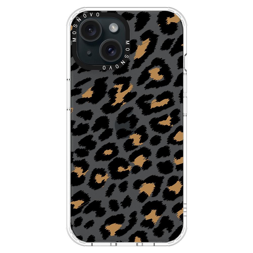 Leopard Print Phone Case - iPhone 15 Case - MOSNOVO