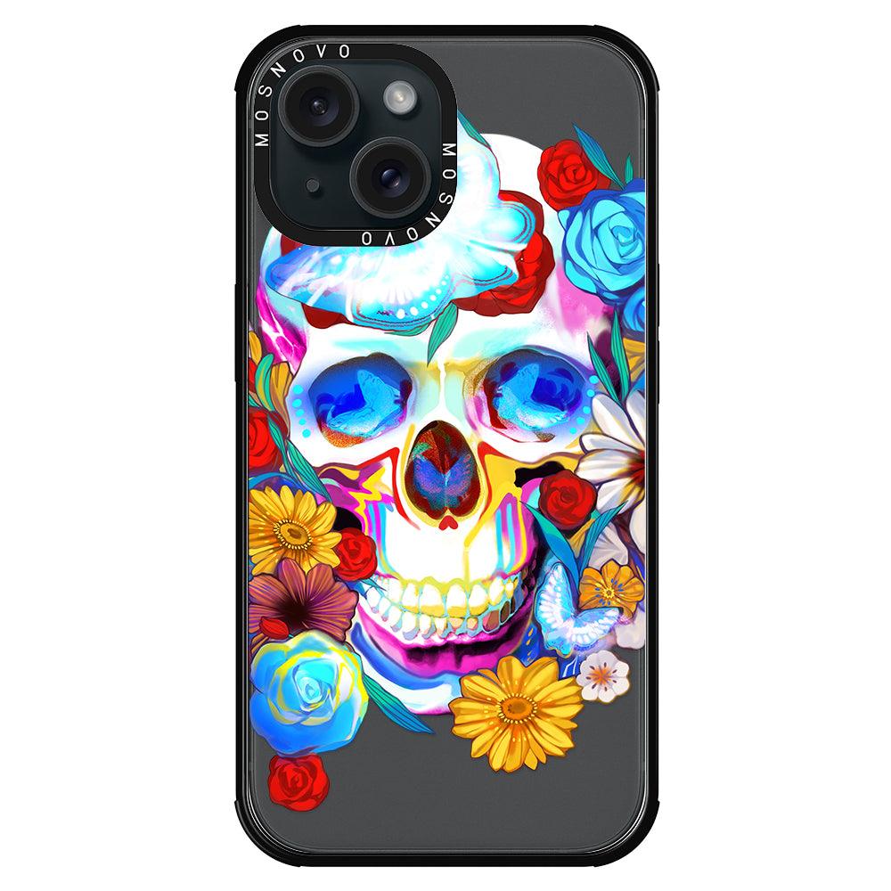 Neon Skull Phone Case - iPhone 15 Case - MOSNOVO