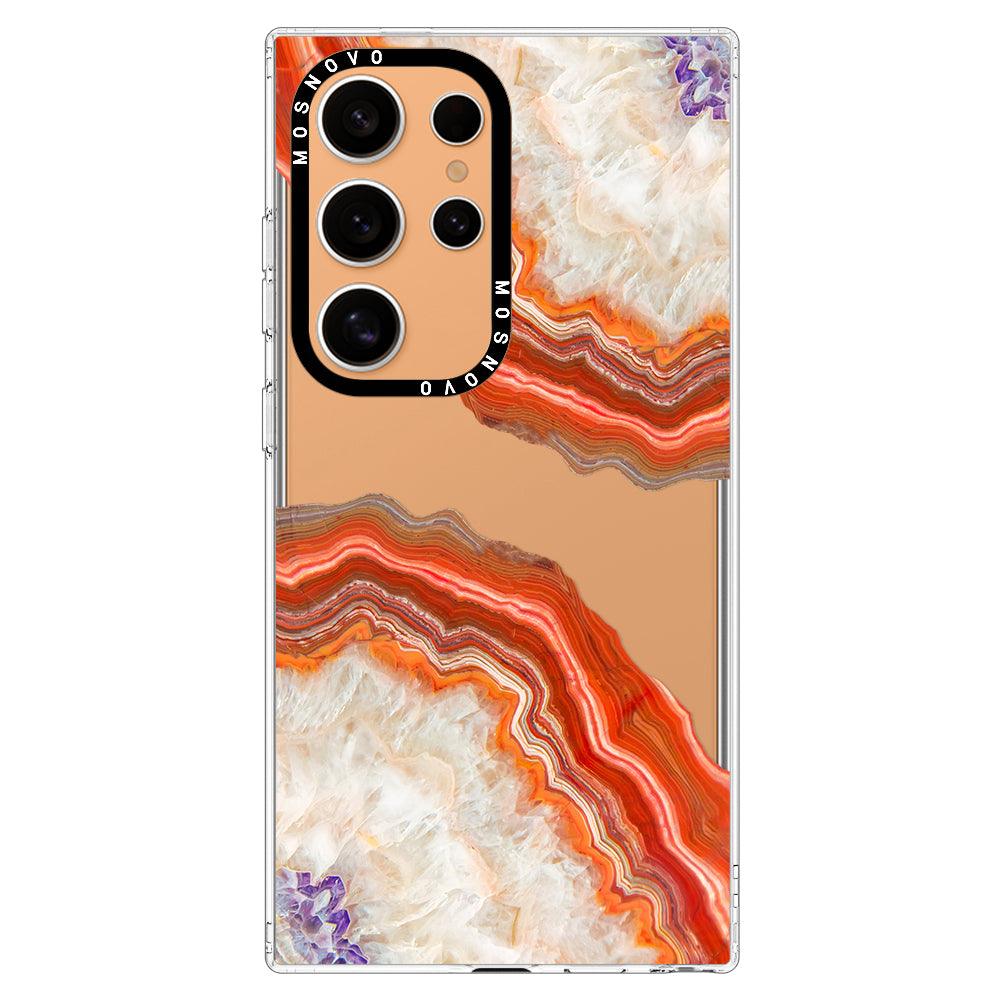 Red Agate Phone Case - Samsung Galaxy S24 Ultra Case - MOSNOVO