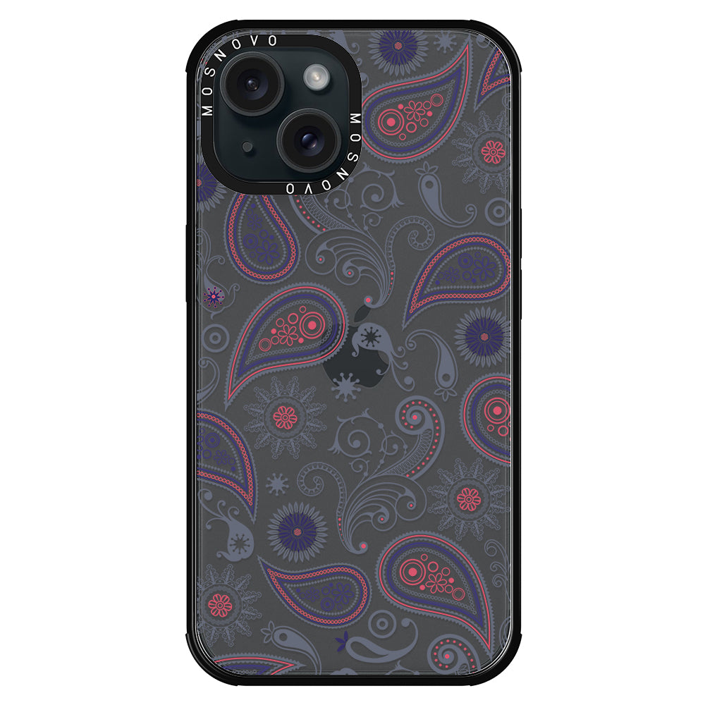 Paisley Phone Case - iPhone 15 Plus Case - MOSNOVO