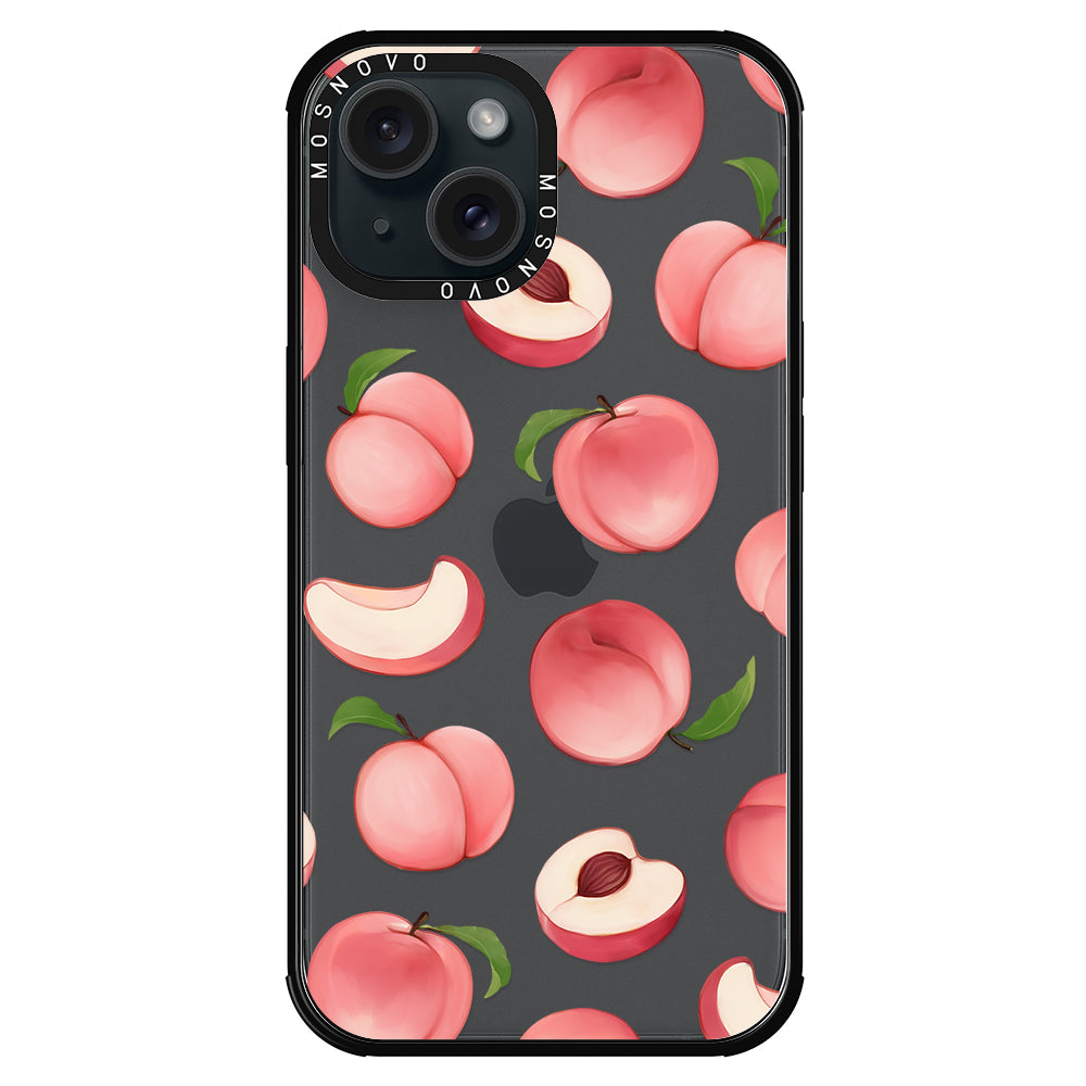 Cute Peach Phone Case - iPhone 15 Plus Case - MOSNOVO