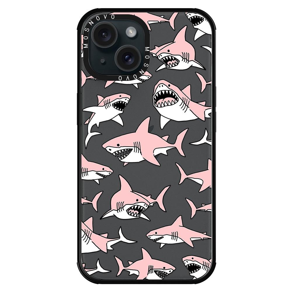 Pink Shark Phone Case - iPhone 15 Case - MOSNOVO