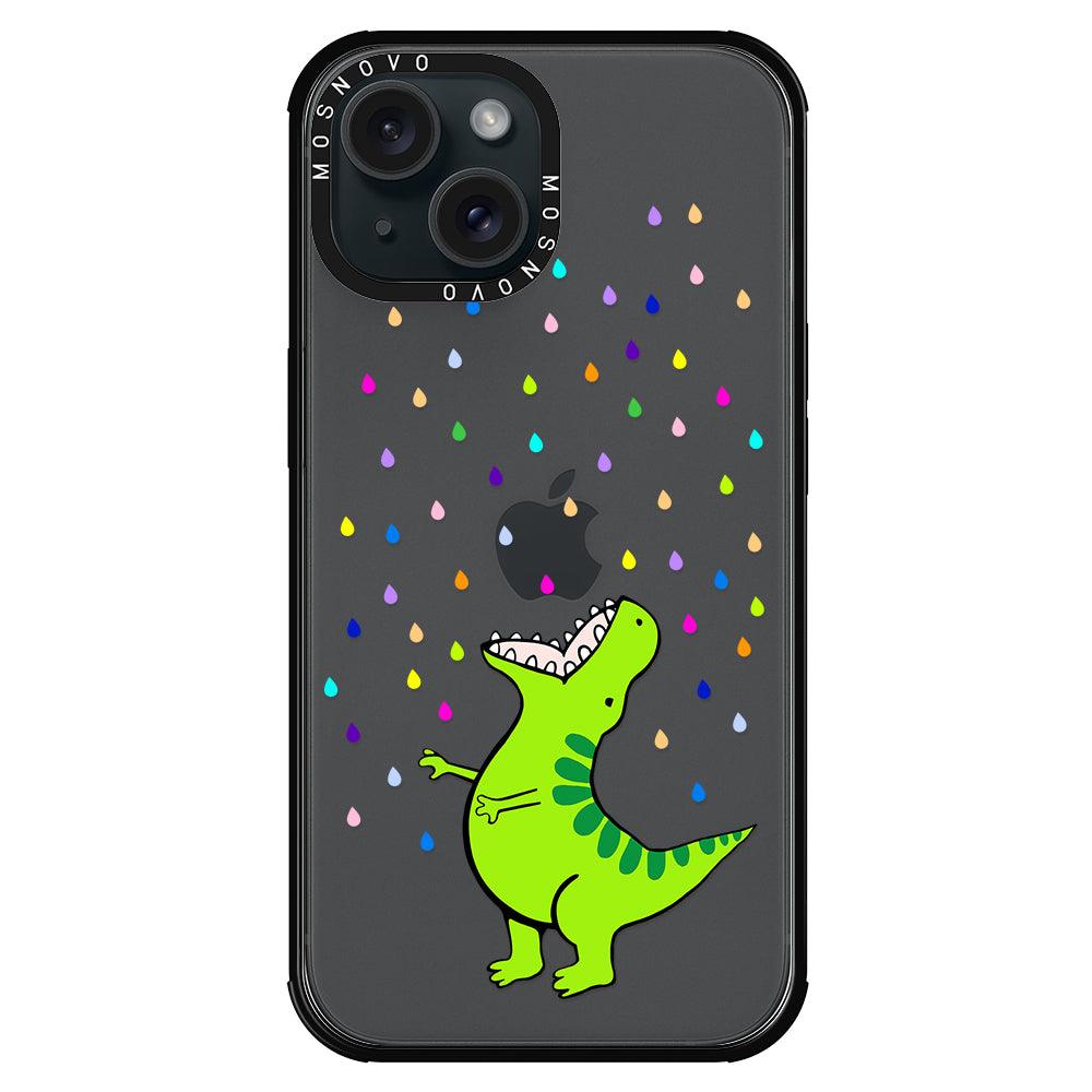 Rainbow Dinosaur Phone Case - iPhone 15 Plus Case - MOSNOVO