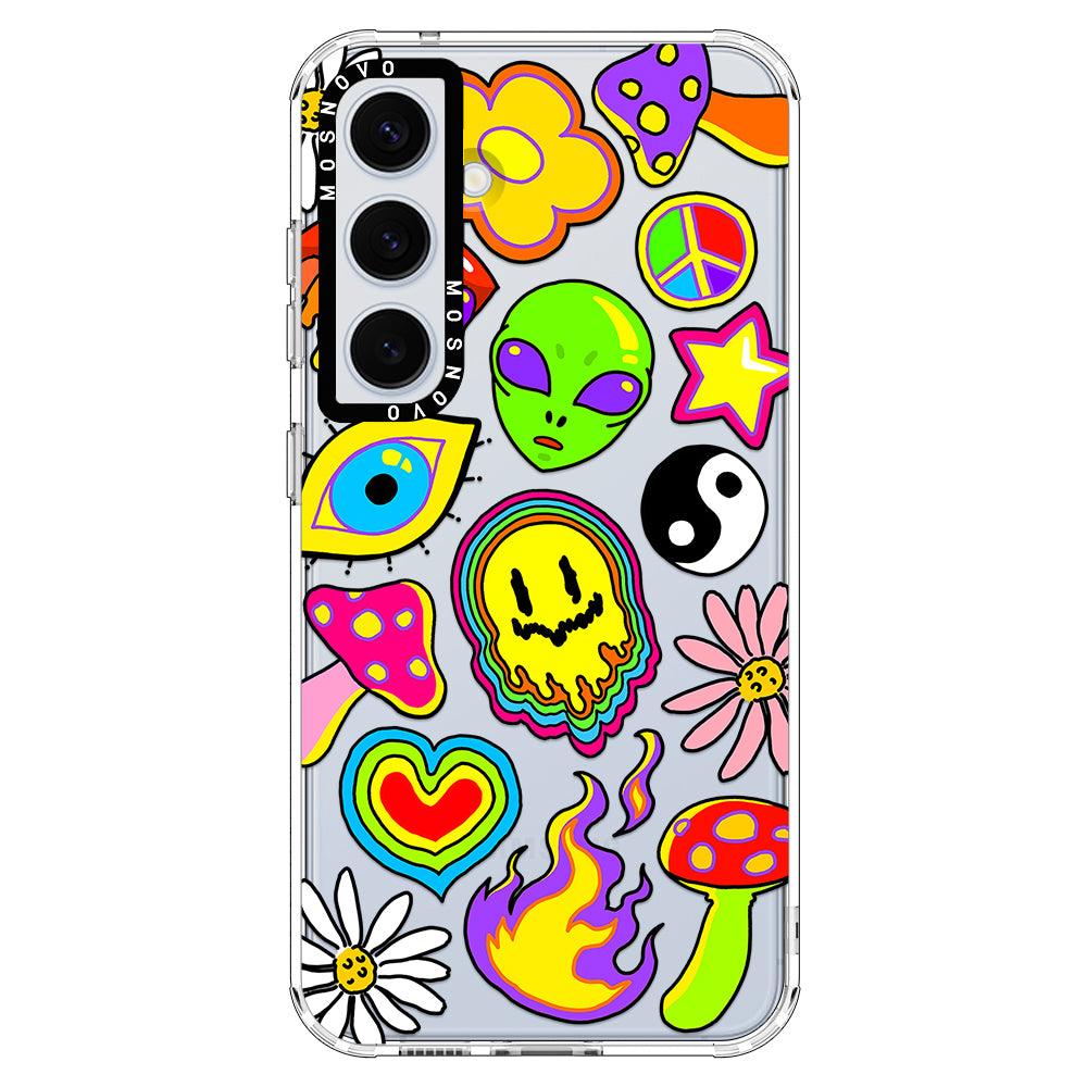 Hippie Sticker Phone Case - Samsung Galaxy S24 Case - MOSNOVO