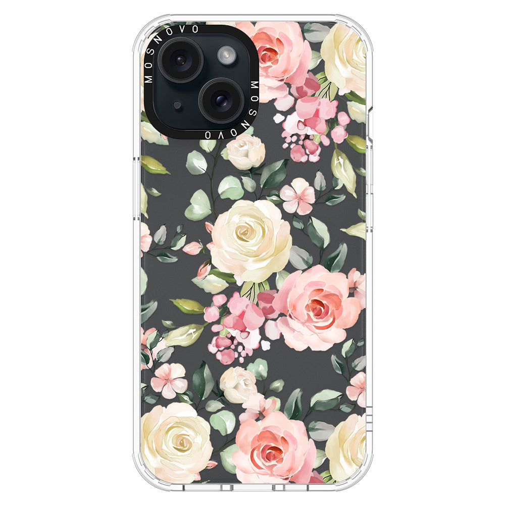 Watercolor Flower Floral Phone Case - iPhone 15 Case - MOSNOVO