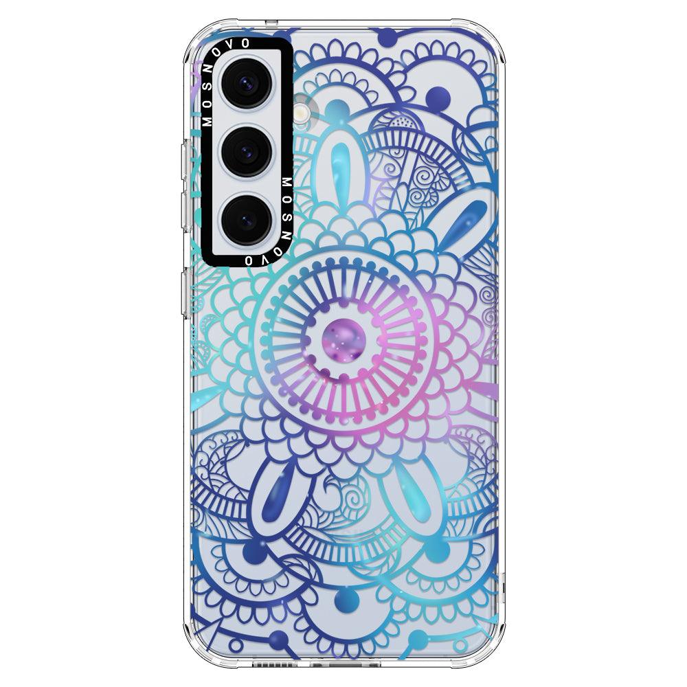 Violet Blue Mandala Phone Case - Samsung Galaxy S24 Plus Case - MOSNOVO