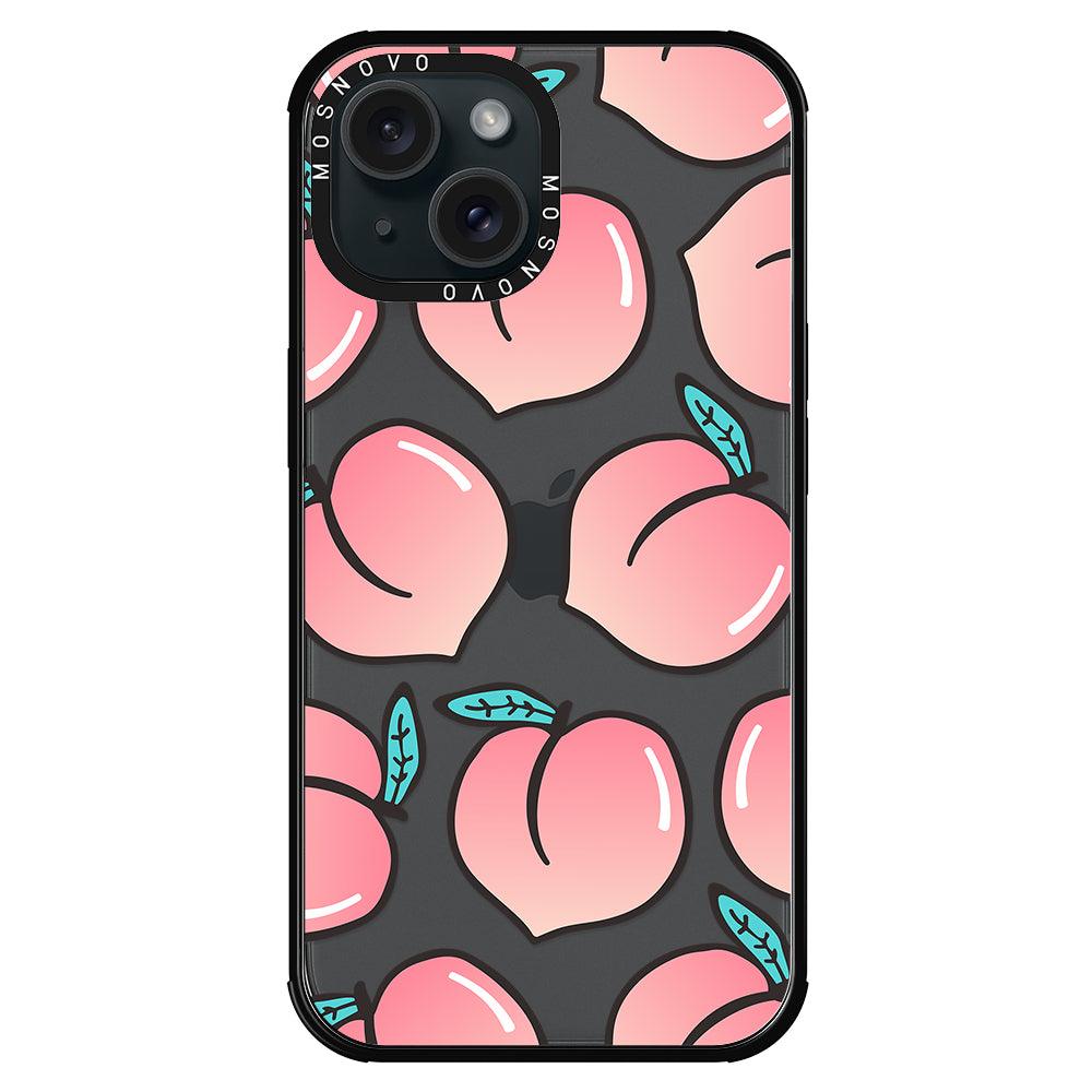 Cute Peach Phone Case - iPhone 15 Plus Case - MOSNOVO