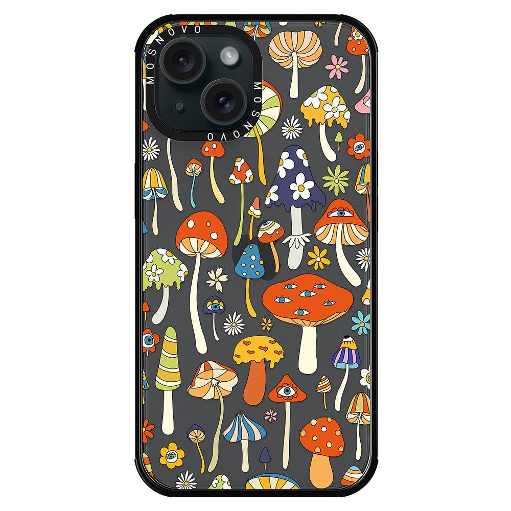 Mushroom Art Phone Case - iPhone 15 Case - MOSNOVO