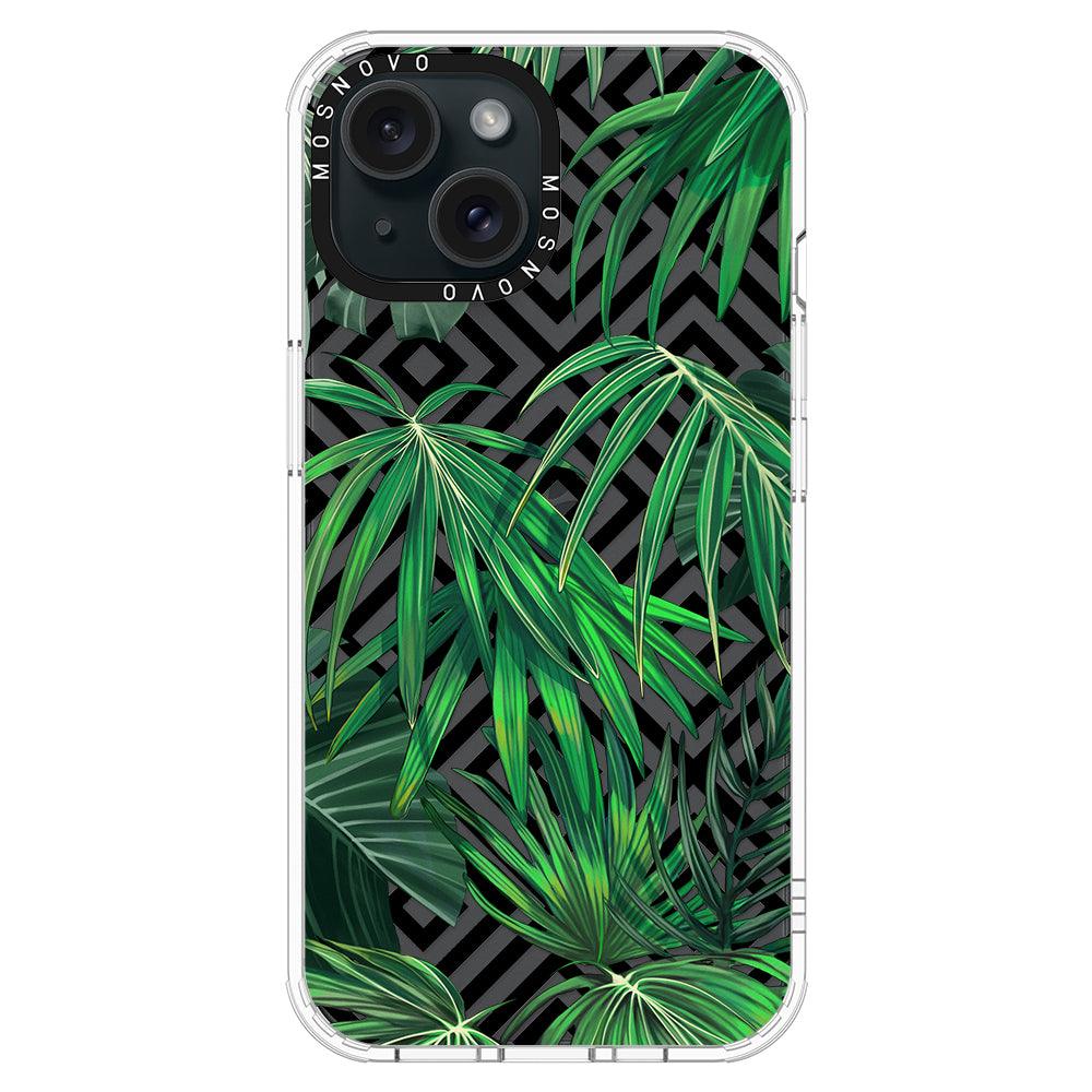 Areca Palm Pattern Phone Case - iPhone 15 Case - MOSNOVO