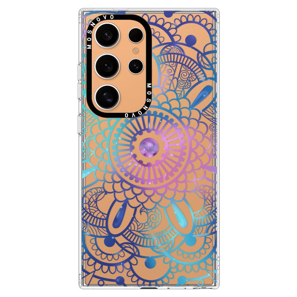 Violet Blue Mandala Phone Case - Samsung Galaxy S24 Ultra Case - MOSNOVO