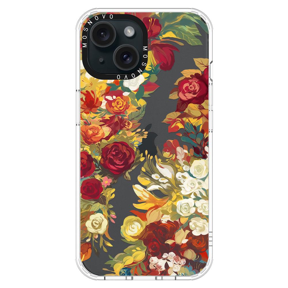 Vintage Flower Garden Phone Case - iPhone 15 Plus Case - MOSNOVO