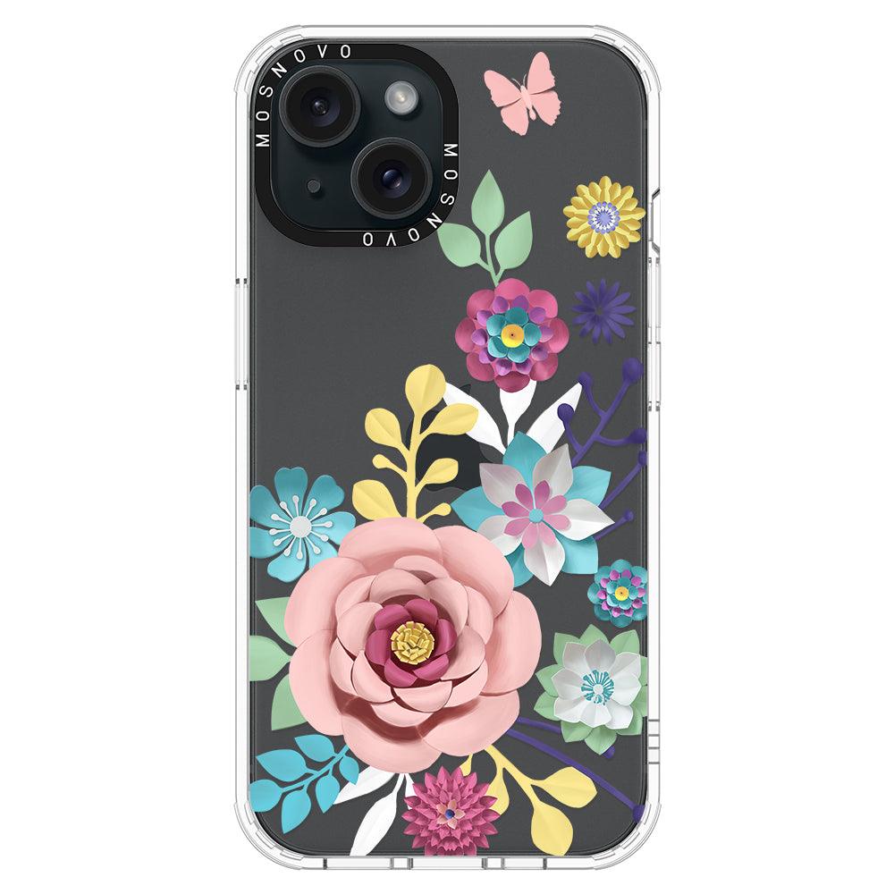 3D Floral Phone Case - iPhone 15 Case - MOSNOVO