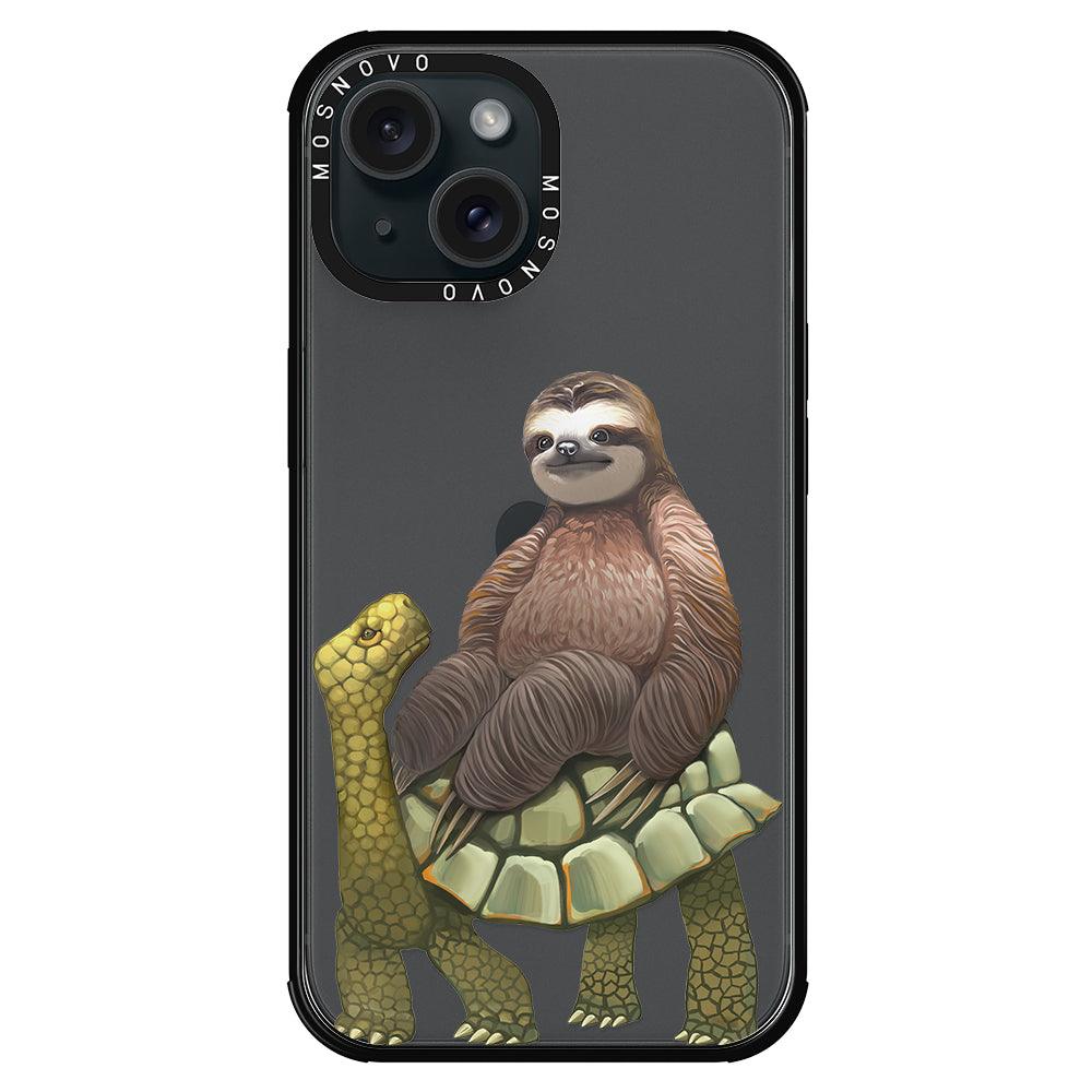 Sloth Turtle Phone Case - iPhone 15 Case - MOSNOVO