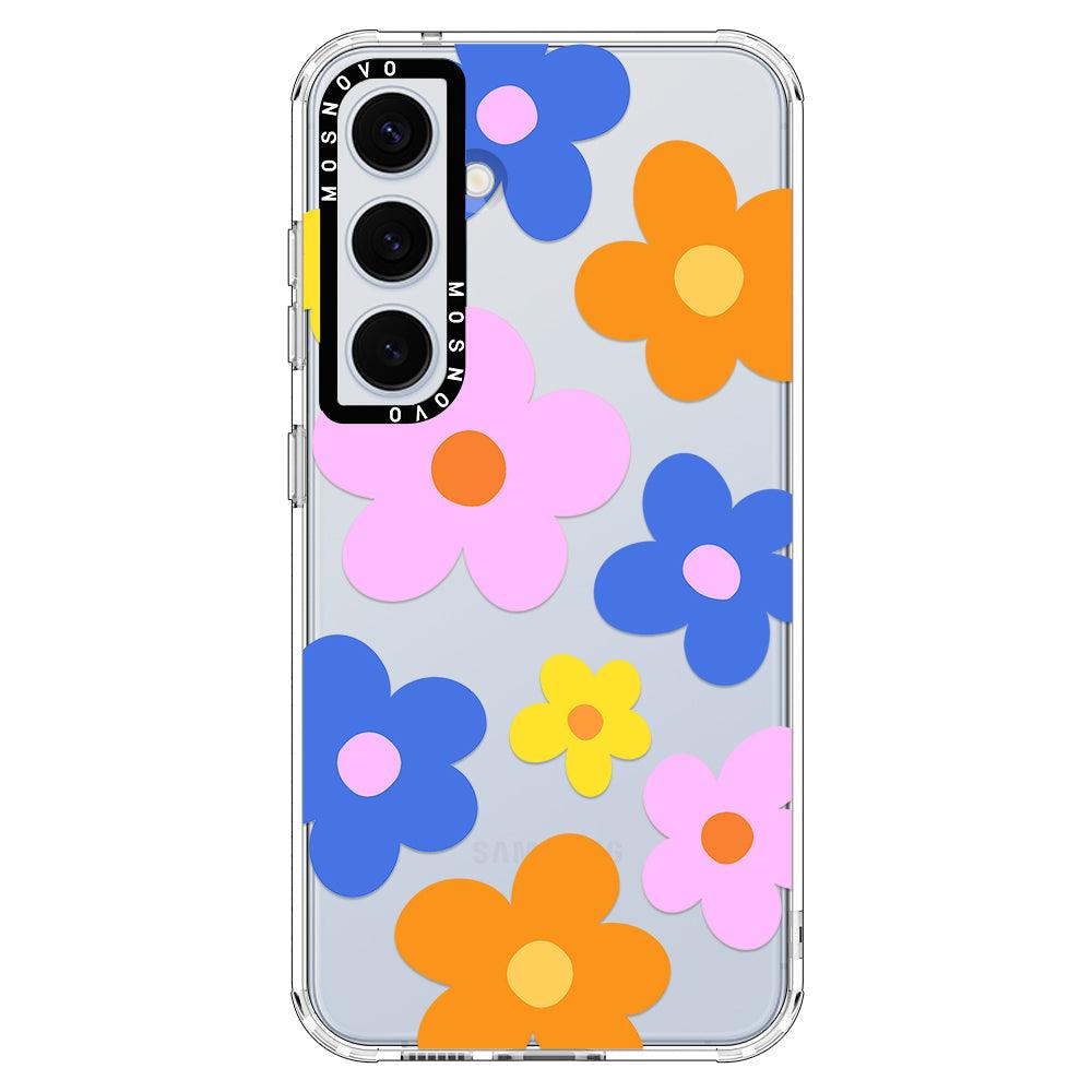 60's Groovy Flower Phone Case - Samsung Galaxy S24 Plus Case