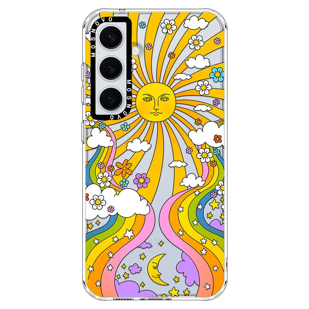 70's Psychedelic Groovy Art Phone Case - Samsung Galaxy S24 Case - MOSNOVO